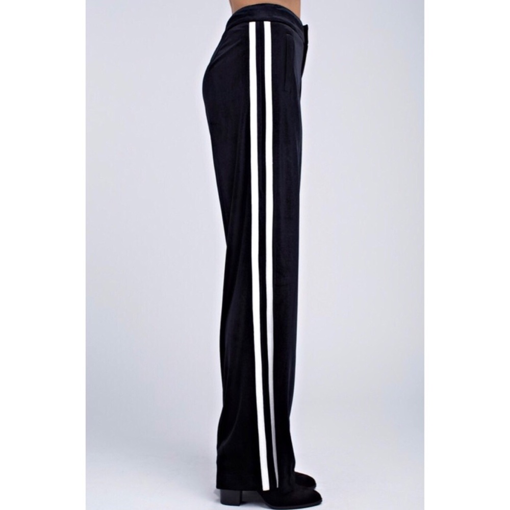New black velvet track pants - Picture 3 of 3